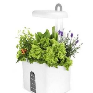 Indoor Hydroponic Garden with LED Grow Light - White